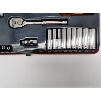 JBS 46 Piece 1/4 Inch Drive Socket Set Metric and AF
