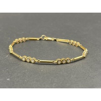 Ladies 9ct Yellow Gold Fancy Link Bracelet