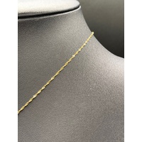 Ladies 18ct Yellow Gold Margarita Twist Link Necklace with Hand Pendant