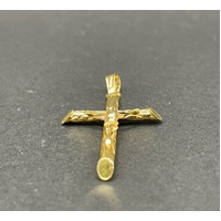 Unisex 18ct Yellow Gold Crucifix Pendant