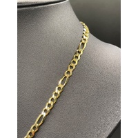 Unisex 18ct Yellow Gold Figaro Link Necklace