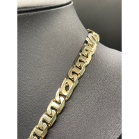 Men's 9ct Yellow Gold Double Birdseye/Anchor Link Necklace