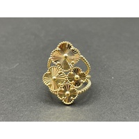 Ladies 18ct Yellow Gold 4 Clover Ring