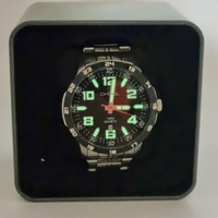 Chisel Mens Stainless Steel Quartz Watch 5829253 100M WR Luminous Dial