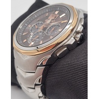 Seiko Coutura Solar V194-0AB0 Chronograph Stainless Steel Mens Watch 10 Bar WR