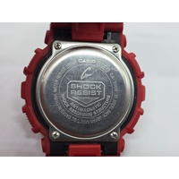Casio G-Shock GA-100B Analog Digital Resin Strap Mens Red Watch 200m WR