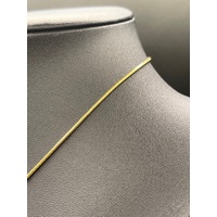 Ladies 18ct Yellow Gold Snake Link Droplet Necklace