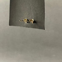 Unisex 9ct Yellow Gold Cubic Zirconia Stud Earrings