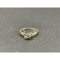 Ladies 9ct Yellow Gold Diamond Cluster Ring