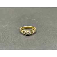 Ladies 18ct Yellow Gold Diamond Cluster Ring