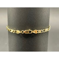 Unisex 9ct Yellow Gold Anchor Link Bracelet