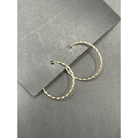 Ladies 9ct Yellow Gold Round Hoop Earrings