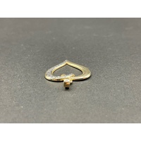 Ladies 9ct Two Tone Gold Heart Pendant