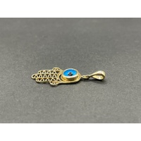 Ladies 9ct Yellow Gold Hindi Hand Pendant