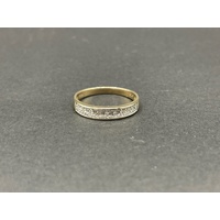 Ladies 9ct Yellow Gold Diamond Band Ring
