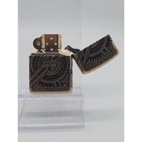 Zippo Armor Steampunk Skull Lighter 29268 360° MultiCut Antique Brass