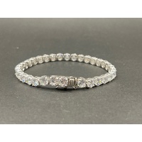 Ladies 925 Sterling Silver Tennis Bracelet
