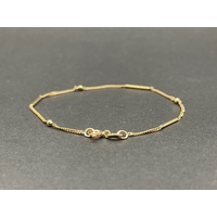 Ladies 9ct Yellow Gold Double Link Bracelet