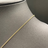 Ladies 14ct Yellow Gold Pandora Oval Link Necklace & CZ Pendant