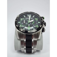 Michael Hill Mens Chronograph Watch Stainless Steel Black Dial 100M