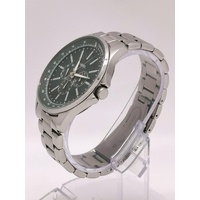 Chisel Mens Silver Tone Green Multi Dial 50m Water Resistant Watch 5829203