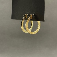 Ladies 18ct Yellow Gold Round Hoop Earrings