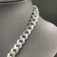 Mens 925 Sterling Silver Curb Link Necklace