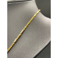 Unisex 21ct Yellow Gold Double Link Necklace