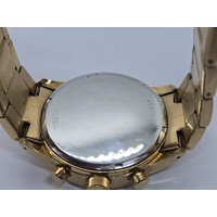 Fossil Flynn Chronograph Gold Tone Stainless Steel Mens Watch BQ1128 46mm 5ATM