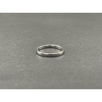 Unisex 18ct White Gold Band Ring