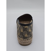 Gucci GG Supreme Bee Espadrilles Size 7 US Women's Canvas Shoes