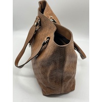 Gucci Guccissima Icon Tote Brown Leather Large Shoulder Bag Authentic