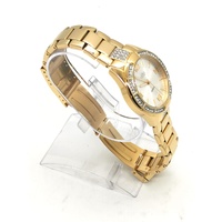 Elite Ladies Gold Tone Stone Set Analog Watch 5080035 with Tin Case