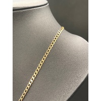 Unisex 10ct Yellow Gold Curb Link Necklace