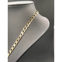 Mens 9ct Yellow Gold Curb Link Necklace