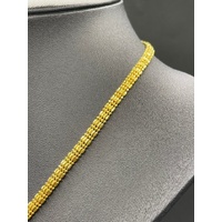 Unisex 22ct Yellow Gold Fancy Link Necklace