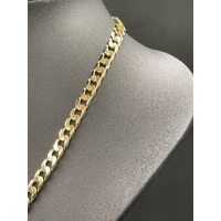 Mens 9ct Yellow Gold Curb Link Necklace