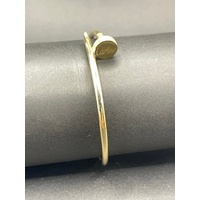 Ladies 18ct Yellow Gold Round Bangle
