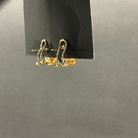 Ladies 14ct Yellow Gold Pearl Earrings