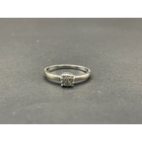 Ladies 14ct White Gold Diamond Ring