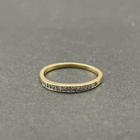 Ladies 10ct Yellow Gold Diamond Band Ring