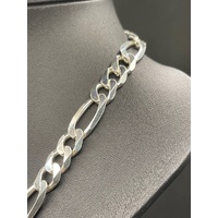 Mens 925 Sterling Silver Figaro Link Necklace