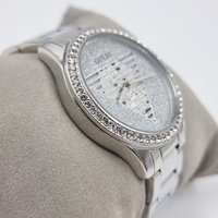 GUESS Ladies Silver Tone Triangle Dial Analog Watch GW0605L1 Stylish Chic