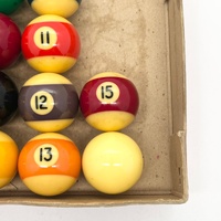 Vintage Permac British Pool Balls Set Incomplete Missing Balls 1 and 14