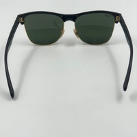 Ray-Ban Clubmaster Oversized RB4175 Matte Black Gold Green Sunglasses