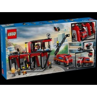 LEGO City Fire Station with Fire Truck 60414 843 Pieces for Ages 6+