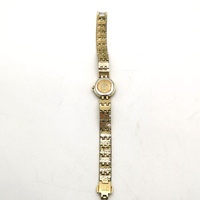Citizen Ladies Gold Tone Eco-Drive Watch Mother of Pearl Crystal Bezel