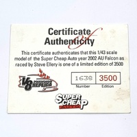 Classic Carlectables Supercheap Auto Ford AU Falcon 31 Steve Ellery 2002 1:43
