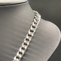 Mens 925 Sterling Silver Curb Link Necklace