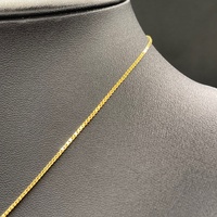 Ladies 18ct Yellow Gold Box Link Chain & Cross Pendant